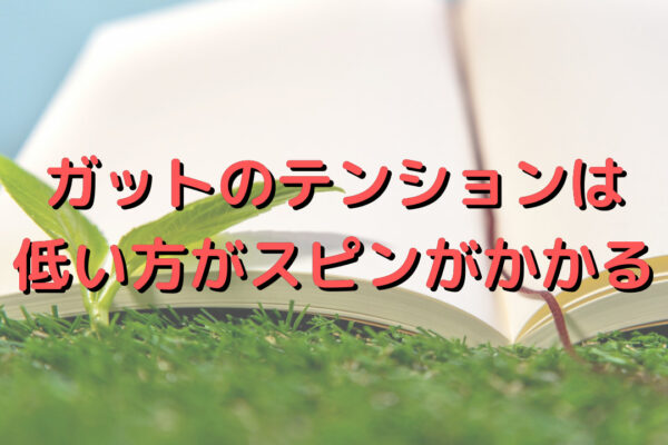 「ガットのテンションは低い方がスピンがかかる」について解説
